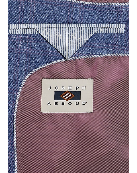 Joseph Abboud Modern Fit Sport Coat, Blue Windowpane Plaid - Image 3
