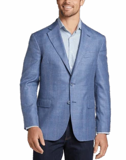 Joseph Abboud Modern Fit Sport Coat, Blue Windowpane Plaid