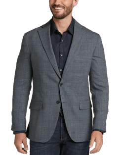 Awearness Kenneth Cole Modern Fit Sport Coat, Gray Plaid
