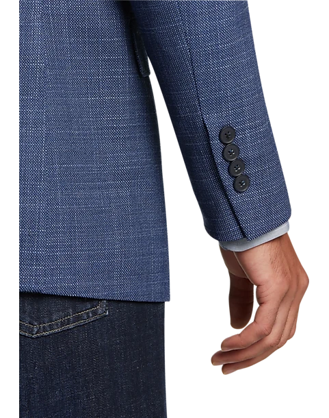 Awearness Kenneth Cole Modern Fit Sport Coat, Blue Tic - Image 2