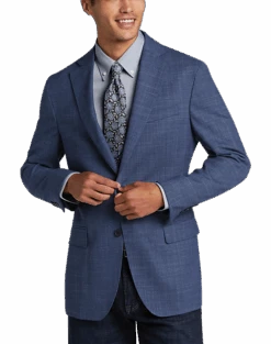 Awearness Kenneth Cole Modern Fit Sport Coat, Blue Tic