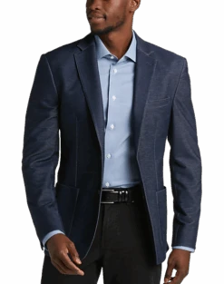 Michael Strahan Modern Fit Knit Sport Coat, Charcoal