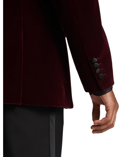 Paisley & Gray Slim Fit Dinner Jacket, Crimson Red - Image 2