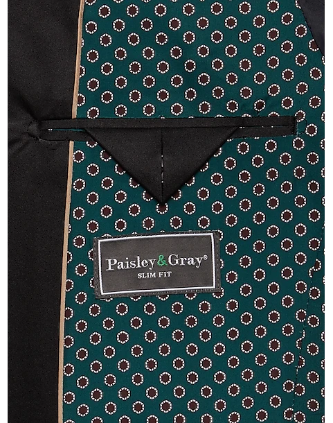 Paisley & Gray Slim Fit Dinner Jacket, Crimson Red - Image 3
