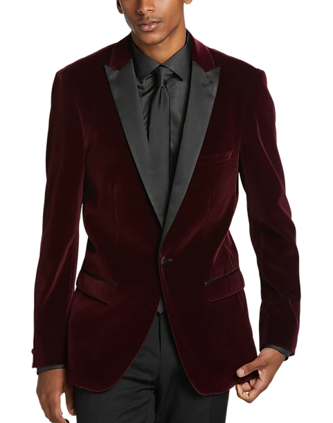 Paisley & Gray Slim Fit Dinner Jacket, Crimson Red