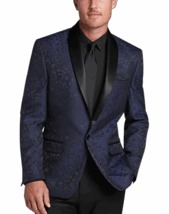 Michael Strahan Classic Fit Shawl Lapel Dinner Jacket, Blue Floral