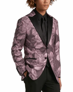 Egara Slim Fit Dinner Jacket Pink Floral