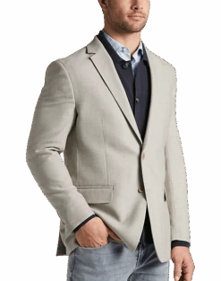 Michael Strahan Classic Fit Notch Lapel Sport Coat, Tan Tic