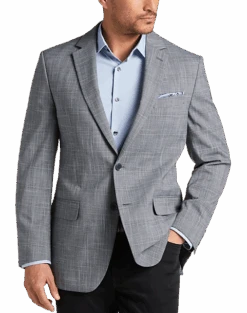 Michael Strahan Classic Fit Sport Coat, Gray Plaid