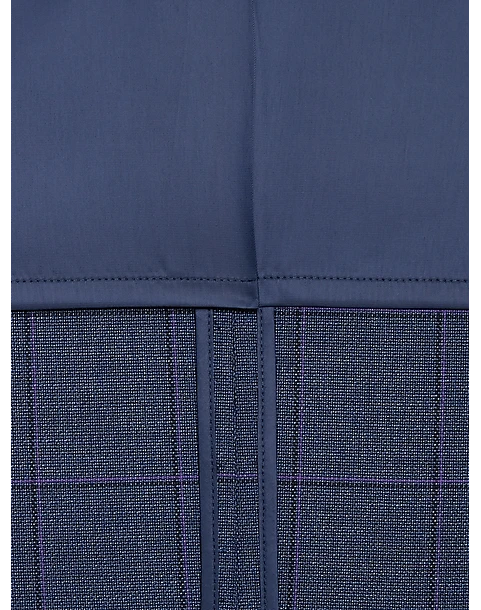 Pronto Uomo Modern Fit Notch Lapel Sport Coat, Blue Windowpane Plaid - Image 4