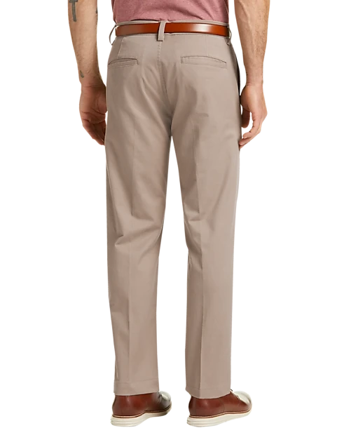 Haggar Iron Free Premium Straight Fit Khaki Pants, Black - Image 2
