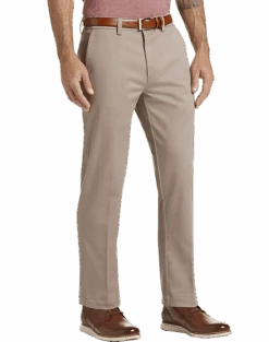Haggar Iron Free Premium Straight Fit Khaki Pants, Sand