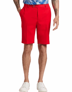 Paisley & Gray Slim Fit Shorts, Hot Rod Red