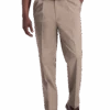 Haggar Iron-Free Premium Khaki® Classic Fit Pleated-Front Pants, Medium Khaki