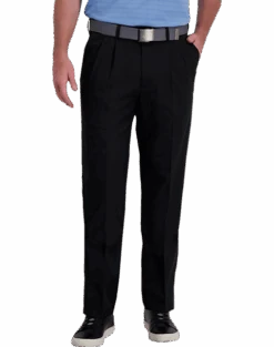 Haggar Cool Right® Performance Flex Classic Fit Pleated-Front Pants, Midnight