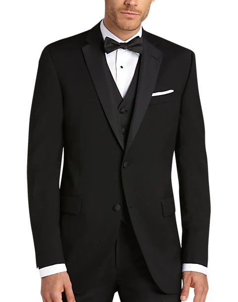 BLACK By Vera Wang Notch Slim Fit Tuxedo, Black - Image 5