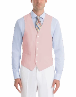 Lauren By Ralph Lauren Classic Fit Linen Suit Separates Vest, Pink