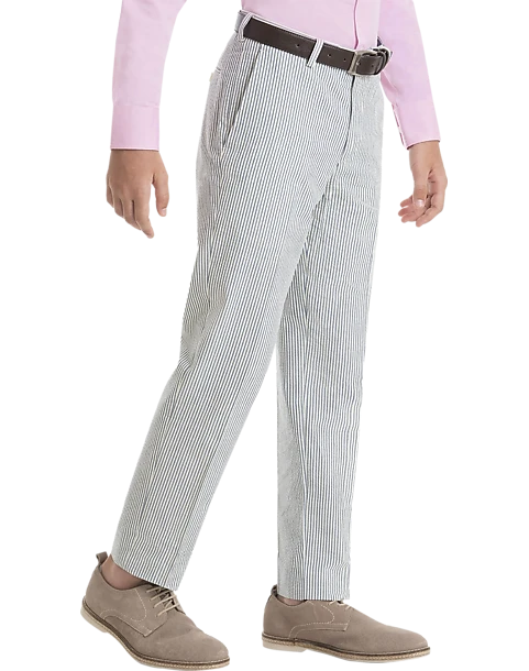 Lauren By Ralph Lauren Boys (Size 4-7) Suit Separates Pants, Blue & White Seersucker - Image 3