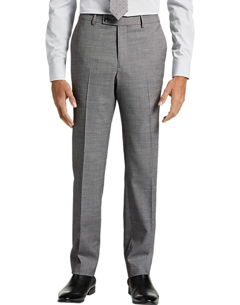 Awearness Kenneth Cole AWEAR-TECH Slim Fit Suit Separates Pants, Black & White Sharkskin