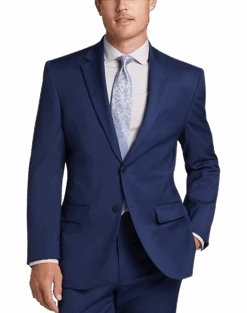 Awearness Kenneth Cole Modern Fit Suit, Blue Windowpane