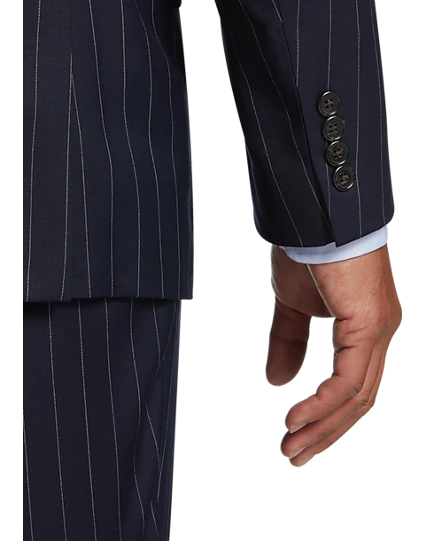 Lauren By Ralph Lauren Classic Fit Suit, Navy Stripe - Image 2