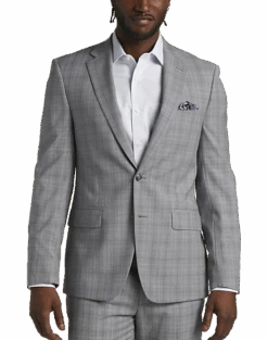 Calvin Klein Slim Fit Suit Separates, Gray Plaid