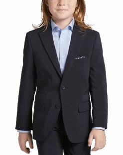 Kenneth Cole Reaction Boy's Suit, Charcoal Gray