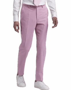 JOE Joseph Abboud Slim Fit Linen Blend Suit Separates Pants, Raspberry