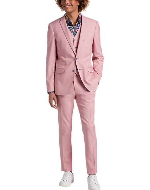 Paisley & Gray Slim Fit Suit Separates Coat, Pink Carnation - Image 7