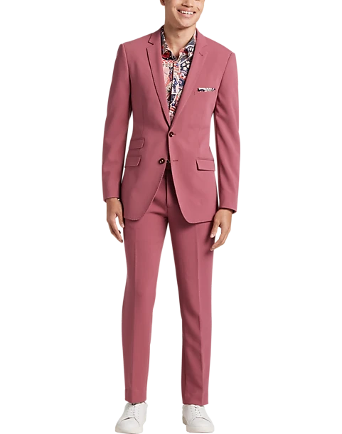 Paisley & Gray Slim Fit Suit Separates Coat, Dark Pink - Image 2
