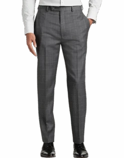 Calvin Klein X-Fit Slim Fit Suit Separates Pants, Gray Windowpane