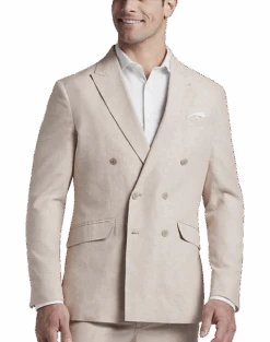 JOE Joseph Abboud Double Breasted Slim Fit Suit Separates, Dusty Blue