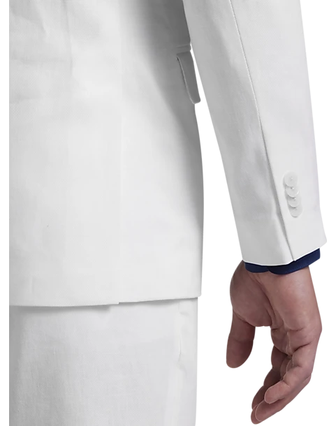 JOE Joseph Abboud Slim Fit Ljinen Blend Suit Separates, White - Image 2