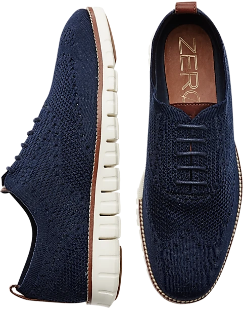 Cole Haan Zerogrand Stitchlite Knit Wingtip Oxfords, Black