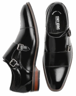 Stacy Adams Bayne Double Monk Strap Dress Shoes, Cognac