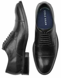 Cole Haan Modern Essentials Waterproof Cap Toe Oxfords, Black