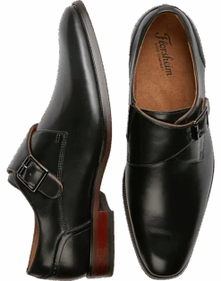 Florsheim Roseto Plain Toe Monk Strap Dress Shoes, Black