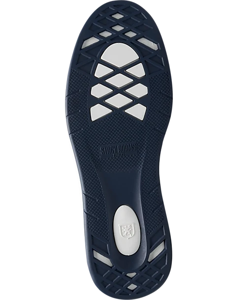 Stacy Adams Cashton Perforated Sneakers, Navy Patent - Image 2