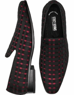 Stacy Adams Stiles Formal Loafers, Red & Black Basketweave