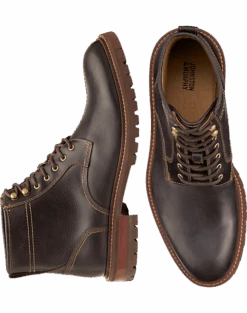 Johnston & Murphy Barrett Plain Toe Boots, Dark Brown
