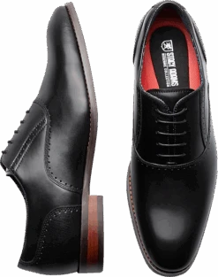 Stacy Adams Kalvin Plain Toe Lace-Up Dress Shoes, Burgundy