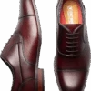 Stacy Adams Kallum Cap Toe Lace-Up Dress Shoes, Burgundy