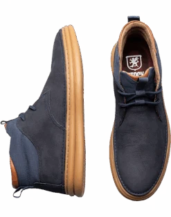 Stacy Adams Delson Plain Toe Lace-Up Chukka Boots, Navy