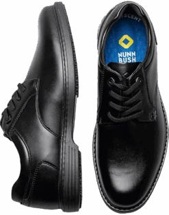 Nunn Bush Wade Work Plain Toe Oxfords, Black
