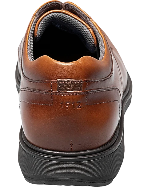 Nunn Bush KORE PRO Plain Toe Oxfords, Cognac - Image 3