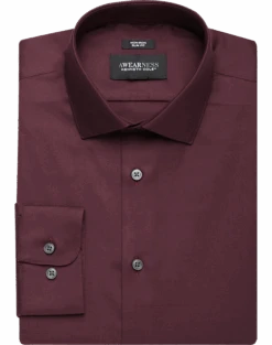 Awearness Kenneth Cole Slim Fit Performance Stretch Dress Shirt, Burgundy