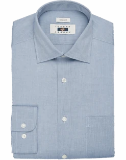 Joseph Abboud Modern Fit Spread Collar Dress Shirt, Chambray Light Wash