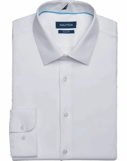 Nautica Slim Fit Four-Way Stretch Dress Shirt, White