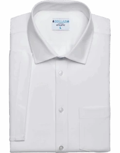 &Collar Pacific Athletic Fit Short Sleeve Dress Shirt, White
