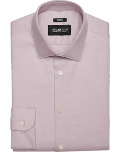 Awearness Kenneth Cole Slim Fit Spread Collar Dress Shirt, Pink Check